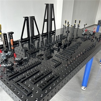 Meja Las Baja Cor 3D Berlapis Nitrida dengan Skala Pengukur dan Aksesoris Meja Kerja Las Robot Pemosisian Multi-lubang