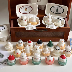 Christmas Novelty Handmade Shaped Snowman Scented <b>Tea</b> <b>Candles</b> for Kids Home Decor Multi-Occasion Crafts Including Diwali Easter - Product Image 5