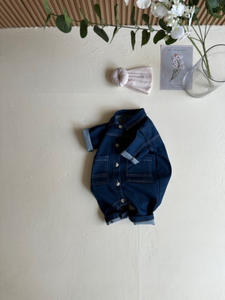 Ins Jungen und Mädchen Mode Denim Overall Baby Herbst Outwear lässig Langarm Stram pler - Product Image 4
