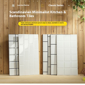 Piastrelle in Ceramica <span class=keywords><strong>Mirabella</strong></span> Stile Nordico a Quadri 300x600, Effetto Mattone per Pareti Interne, Supermercati, Cucine, Sale d'Attesa, Ristoranti, Bagni - Product Image 3