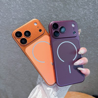 Coque de téléphone magnétique mate en PC pour iPhone 18 17 16 15 14 13 12 Pro Max, protection intégrale antichoc et anti-rayures