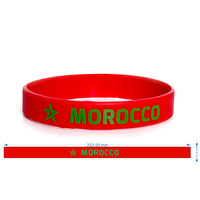 Bracelet en silicone de couleur explosive transfrontalière Bracelet de sport de soutien de compétition de football de basket-ball africain