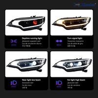 Ensemble de phares à lentille de projecteur LED pour Honda Fit, feux de jour LED, clignotants LED, plug and play, pièces de rechange automobiles, feux avant DRL