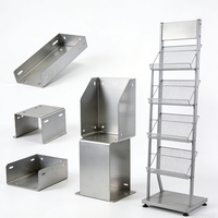Servicios de Fabricación de Chapa Metálica OEM, Estampado y Doblado, Piezas Metálicas de Aluminio, Estante de Exhibición, Kiosco