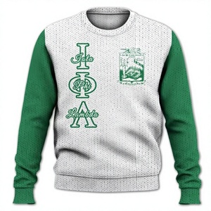 Cardigan Sorority Phi Beta Sigma Fraternity Iota Phi Lambda, Giacca Varsity Personalizzata <span class=keywords><strong>Bianca</strong></span> con Dettagli Verde Smeraldo, <span class=keywords><strong>Felpa</strong></span> Sorority - Product Image 4