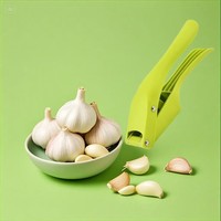 Multifunctionele roestvrijstalen veilige groente- en knoflookpers, rasp, keuken cadeau, makkelijk schoon te maken, creatief, één gereedschap, twee doeleinden