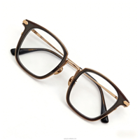 Lunettes optiques vintage dorées classiques à monture métallique, verres miroir, anti-lumière bleue, lunettes de vue sur ordonnance, vente en gros d'usine