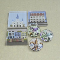 Aimant de réfrigérateur personnalisé en verre Cabochon, motif attraction touristique, logo personnalisé, écologique, étanche, réutilisable, design contemporain