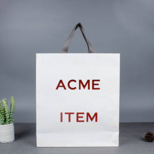 Sacs en papier kraft recyclables personnalisés en gros, imprimés en usine, sacs de shopping privés - Product Image 4