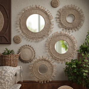 Meilleures ventes Décoration intérieure décorative colorée Miroir d'art Décoration murale de salon de luxe - Product Image 1