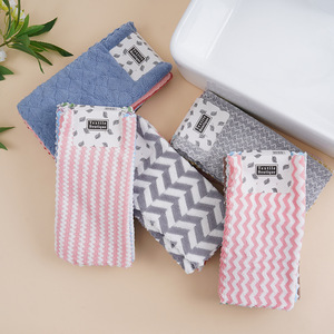 Toalla Cuadrada de Felpa Coral Estampada de 30x30 cm, Paño de Limpieza de Cocina Grueso, Absorbente, Sin Pelusas, Suave - Product Image 2