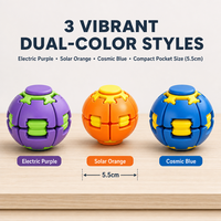 Balle anti-stress rotative et jouet de puzzle à presser et tourner, pour la coordination œil-main et la réduction du stress, cadeau pour enfants de trois ans et plus, vente au détail