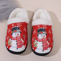 Nouvelles pantoufles en coton pour femmes, tendance maison, chaussures en coton, série Noël mignonne