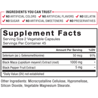capsules de racine de maca noire haute absorption supplément à base de plantes énergie endurance vitalité endurance musculaire
