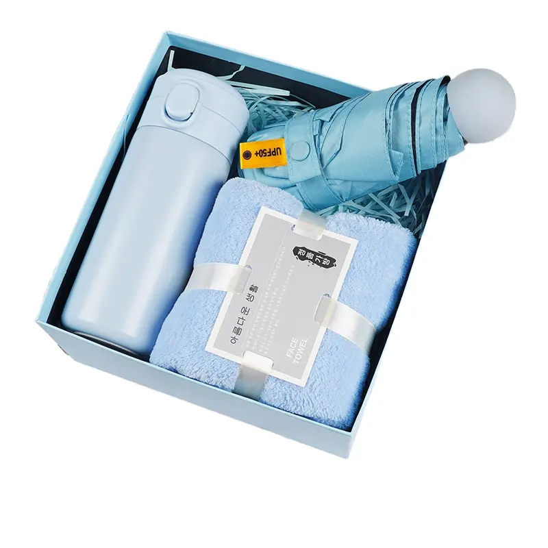 Paraplu Fles Handdoek Corporate Geschenk Set Luxe Promotiebedrijf Geschenken Viering Activiteit Cadeau Sets Voor Mannen