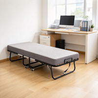 Lit pliant certifié CE avec matelas en mousse à mémoire de forme, cadre en métal, fournisseur vérifié, usine OEM ODM pour hôtel