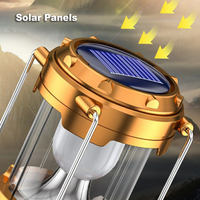 Lampe solaire portable de haute qualité pour le camping, banque d'alimentation d'urgence, lanterne rétractable rechargeable pour la randonnée en plein air, lampe de nuit pour tente