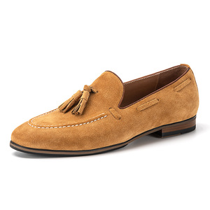Nouveaux Mocassins Homme en Cuir Véritable à Semelle Souple, Style Vintage avec Pompons, Chaussures Bateau Décontractées pour la Conduite - Product Image 1
