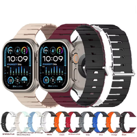 Correa de Reloj de Silicona al por Mayor para Apple Watch Ultra 49mm SE44mm Series 10/11 46mm, Correa Deportiva Magnética de Doble Color