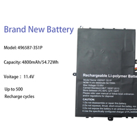 57Wh 496587-3S1P Batterie d'ordinateur portable de remplacement pour BMAX MaxBook X14 PRO 496587-3S1P 11.4V 5000mAh