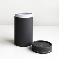 Boîte d'emballage de parfum de marque de luxe cylindrique avec couvercle estampage de logo personnalisé