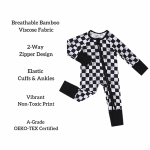 Op maat gemaakte bamboe babykleding gestreept geruit multicolor milieuvriendelijk ademend groothandel pasgeboren pyjama's - Product Image 1