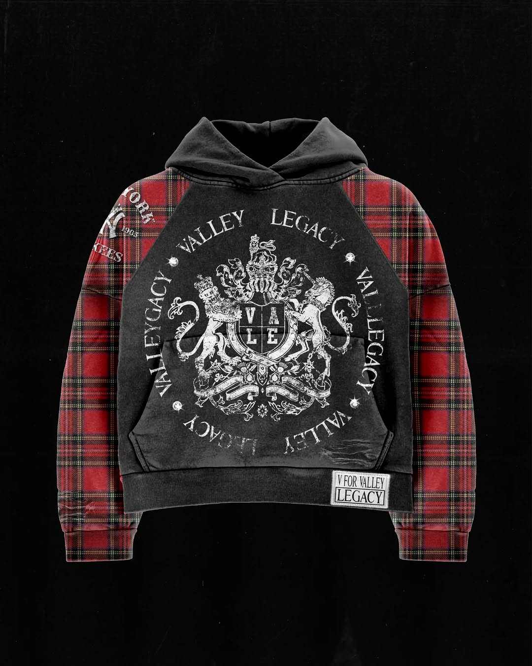 Wholesale Checkered Hoodies Men's Women's Fashion