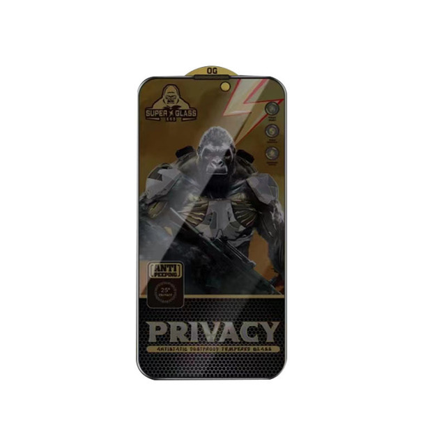 High Quality Black King Kong Anti Spy Privacy Phone Screen Protector for IPhone 16 Pro Max 15 14 13 12 Tempered Glass Phone Film