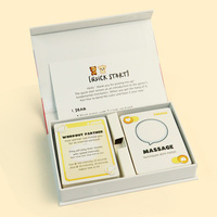 Boîte magnétique personnalisée avec support en bois, jeu de cartes d'affirmation familiale pour couple, avec couleur et logo personnalisés écologiques, vente en gros