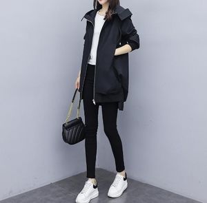 Liu Ming vente chaude produits 2025 Style coréen femmes coupe-vent pardessus décontracté à manches longues <span class=keywords><strong>mi</strong></span>-longueur vestes manteau - Product Image 6