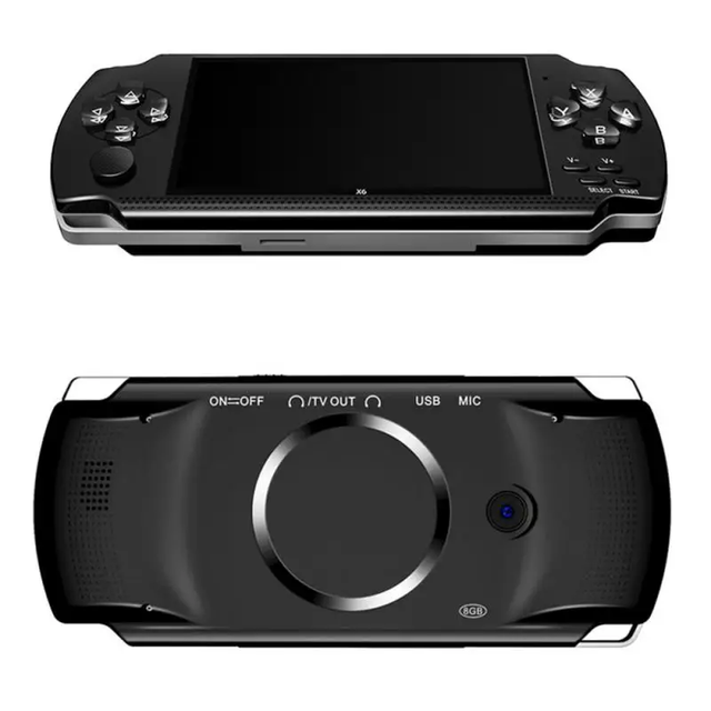 X6 Portable Mini Handheld Game Player Console 4.3 Inch 128 Bit Screen Real 8GB Video Games Console