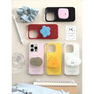 Solid Color Expression <b>Stand</b> Double Layer Case For iPhone16ProMax 15 14 13 Cute Girly - Product Image 1