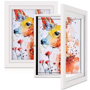 Trẻ em nghệ thuật khung bằng gỗ 8.5x11 hình ảnh khung với Mat thay đổi hiển thị lưu trữ khung tường giữ 100 miếng - Product Image 2