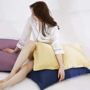 Taie d'oreiller en soie de mûrier 100% de qualité 6A, taille Queen, 22 mm, 66*51 cm, pour un sommeil incroyable avec une couleur unie douce - Product Image 4