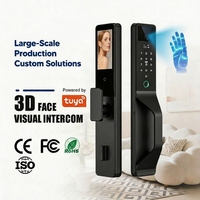 Serrure de porte intelligente Tuya en alliage d'aluminium pour porte en bois, avec stockage cloud, application WiFi, reconnaissance d'empreintes digitales, reconnaissance faciale, clé, mot de passe et carte - Meilleures ventes
