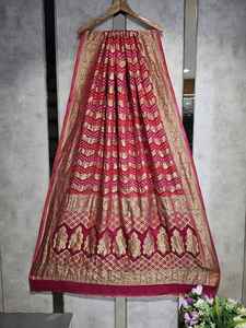 ผ้าจอร์เจียแท้นิ่มแบบพรีเมี่ยมความยาว2.50เมตรเงางามหรูหรามีรายละเอียดที่ประณีตสำหรับเสื้อผ้าอินเดียและปากีสถาน - Product Image 2