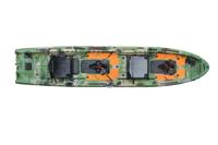Kayak à pédales Viking 14 pieds pour 2 personnes, tandem, double siège, 4,2 m avec moteur électrique, aileron de pêche, kayak, canoë, HDPE, océan, mer