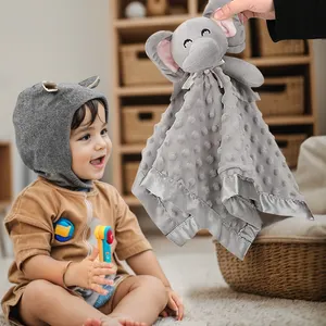 Penjualan laris selimut desain gajah indah 100% poliester lembut nyaman untuk selimut keamanan bayi baru lahir