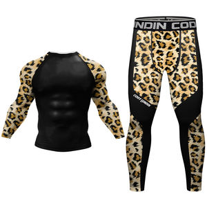 Männer Rash Guard Kompression Sportswear Boxen MMA T-Shirt Hosen Anzug Fitness studio Enge Kleidung Workout Jogging Fitness Rash guard Kleidung - Product Image 6