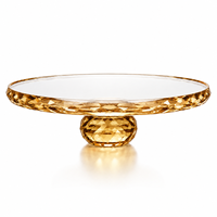 Support à gâteau de luxe en cristal K9, design à facettes taillées en diamant, plateau élégant pour desserts, décoration de mariage, fête, maison