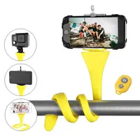Çok fonksiyonlu esnek bisiklet gidon Selfie sopa kamera telefon tutucu Tripod bağlama aparatı