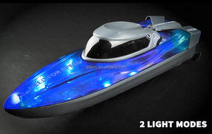 2,4 GHz <span class=keywords><strong>RC</strong></span> impermeable lancha 10 KM/H lancha de control remoto de alta velocidad con luces LED - Product Image 3