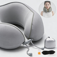 Oreiller de voyage orthopédique lavable pour avion, design incurvé tendance, directement du fabricant