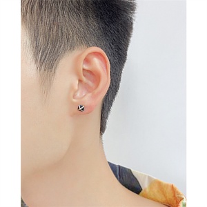 Pendientes de Acero Inoxidable Estilo Hip Hop, Pendientes Triangulares Unisex Populares - Product Image 3