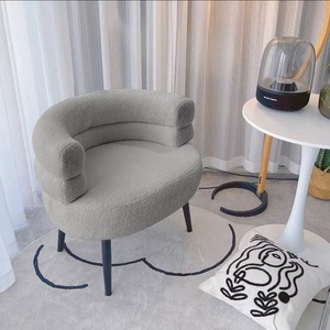 Poltrona relax per soggiorno, sedia da trucco per camera da letto, con applicazione multiuso per appartamento, casa, ufficio, sedie da interno in <span class=keywords><strong>pile</strong></span>. - Product Image 3