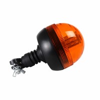 12V LED-Warnleuchte, Notfall-Stroboskoplampe für LKW und Traktoren, Bernsteinfarben, Flexibler Hals mit L-Halterung