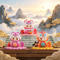 Série Lucky Beast : Boîte Mystère en Résine - Figurine de Danse du Lion Chinois, Art de Collection, Porte-Bonheur, Décoration de Bureau, Cadeaux