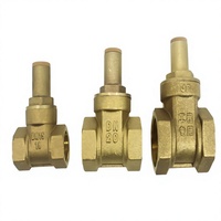 Válvula de Compuerta de Latón Z15W-16 1/2-2 pulgadas PN16 con Vástago Ascendente, Asiento de PTFE, Ojo para Candado y Maneta de Bloqueo NPT CE NSF61 WRAS DN15-DN50 Fabricante