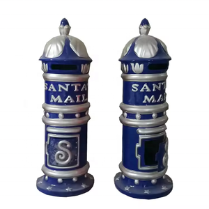 Popular fibra de vidrio Navidad Santa Mail Box suministros de decoración al aire libre con pintura centro comercial decoración de Navidad - Product Image 4