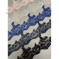 Bordure en dentelle à sequins multicolores en gros pour robe de mariée, accessoires de couture 10 cm